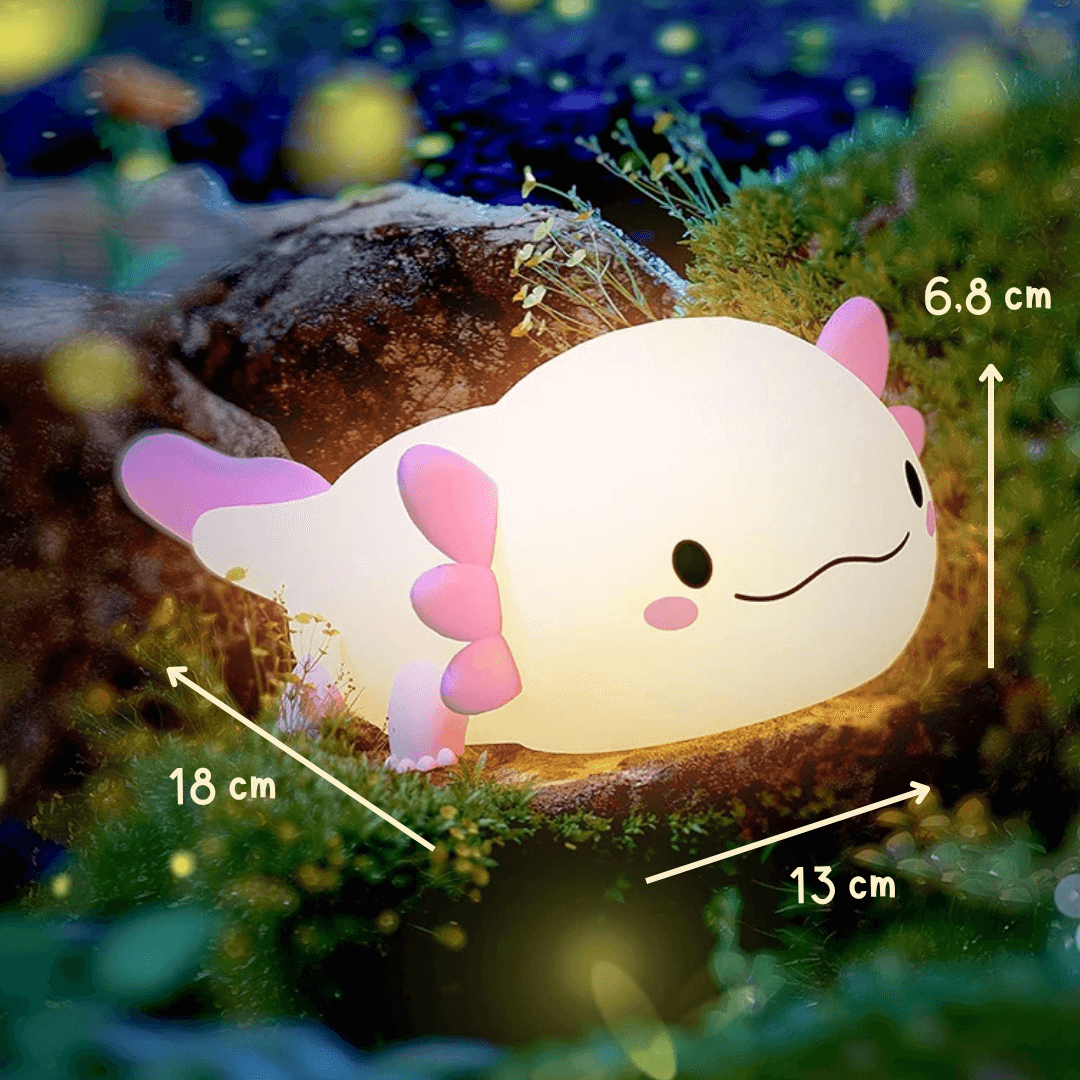 Lumi AXOLOTL - Sanftes Licht für erholsame Nächte – Dein perfektes Schlummerlicht!